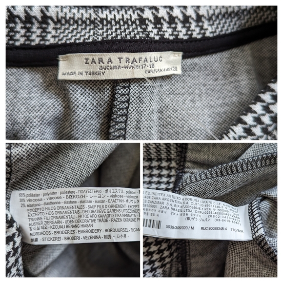 Zara checked sweatshirt with embroidery oversized - Picture 8 of 8